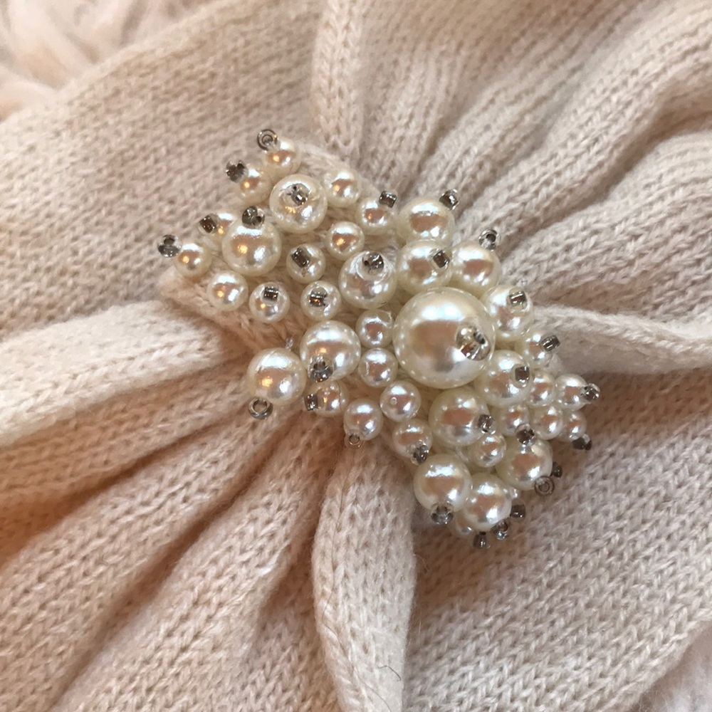 C18 Ivory Beaded Headband